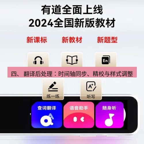 有道翻译电脑版 四、 翻译后处理：时间轴同步、精校与样式调整