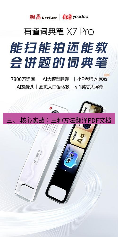 有道翻译电脑版 三、 核心实战：三种方法翻译PDF文档