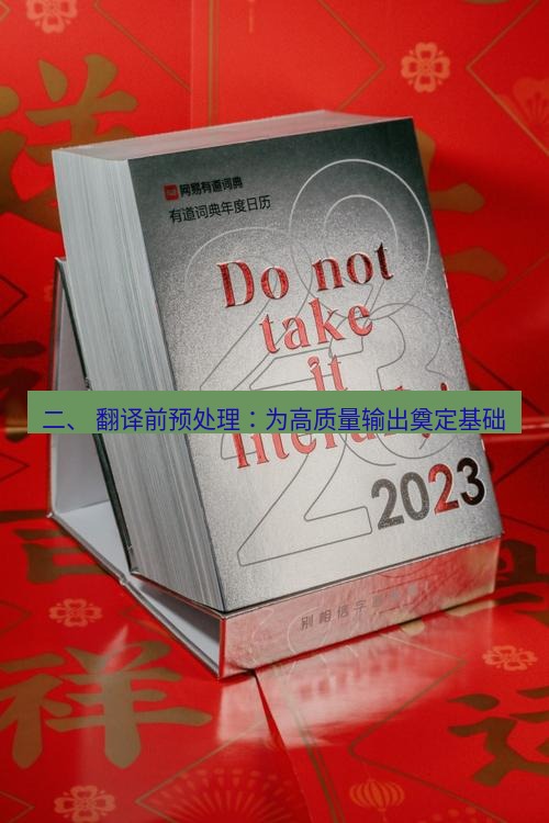 有道翻译电脑版 二、 翻译前预处理：为高质量输出奠定基础