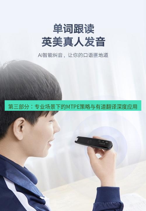 有道翻译电脑版 第三部分：专业场景下的MTPE策略与有道翻译深度应用
