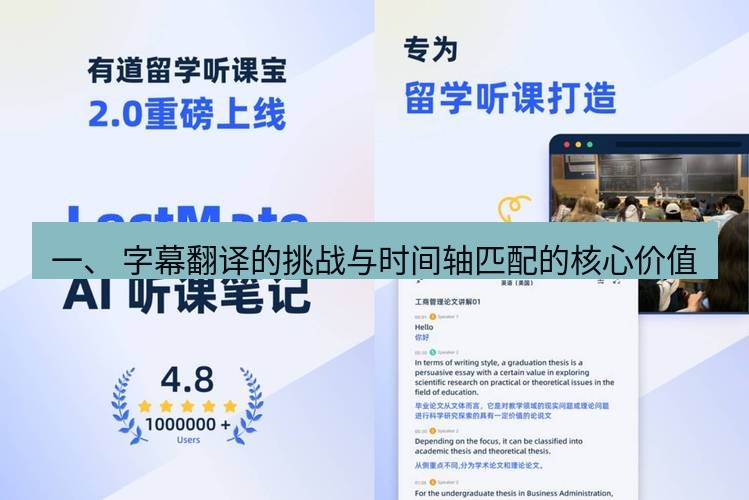 有道翻译电脑版 一、 字幕翻译的挑战与时间轴匹配的核心价值